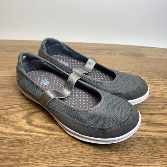 Skechers Go Step - Original Womens Mary Jane Sneaker Charcoal US Size 8.5 - Picture 1 of 12